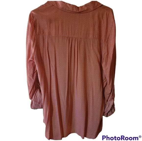 Dalia Collection* Tunic* Coral* Sz L - Picture 2 of 5